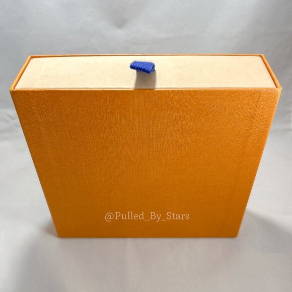 LOUIS VUITTON Medium Orange Pullout Drawer Box (7" x 7" x 2") + Ribbon & Misc. - Picture 9 of 16
